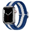 Pletený řemínek se sponou pro Apple Watch 38/40/41/42(S10)mm (Barevná varianta Černo-bílo-fialový)