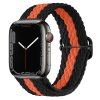 Pletený řemínek se sponou pro Apple Watch 38/40/41/42(S10)mm (Barevná varianta Černo-bílo-fialový)