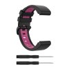 QuickFit silikonový dvojbarevný řemínek s přezkou 20mm (Barevná varianta Bílo-Černý)