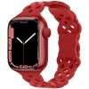Silikonový úzký perforovaný řemínek pro Apple Watch 42/44/45/46/49mm (Barevná varianta Vínový)
