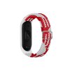 Pletený náhradní náramek Mi Band 3/4/5/6/7 (Barva Černo-Bílá, Pro Přístroj Xiaomi Mi band 3/4/5/6/7)