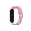 Pletený náhradní náramek Mi Band 3/4/5/6/7 (Barva Černo-Bílá, Pro Přístroj Xiaomi Mi band 3/4/5/6/7)