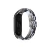 Pletený náhradní náramek Mi Band 3/4/5/6/7 (Barva Černo-Bílá, Pro Přístroj Xiaomi Mi band 3/4/5/6/7)