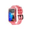 Transparentní silikonový řemínek pro Huawei Band 6/7/8 (Barva Zelený, Pro Přístroj Huawei Band 6/7/8)