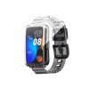 Průhledný silikonový náramek měnící barvu pro Huawei Band 6/7/8 (Barva Žluto-oranžová, Pro Přístroj Huawei Band 6/7/8)