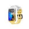 Průhledný silikonový náramek měnící barvu pro Huawei Band 6/7/8 (Barva Žluto-oranžová, Pro Přístroj Huawei Band 6/7/8)