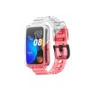 Průhledný silikonový náramek měnící barvu pro Huawei Band 6/7/8 (Barva Žluto-oranžová, Pro Přístroj Huawei Band 6/7/8)