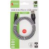 Nabíjecí a datový kabel Micro USB (Barva Černo-Šedý)