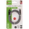 Nabíjecí a datový kabel USB-C to USB-C 60 W (Barva Černo-Šedý)