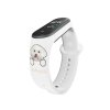 Náhradní náramek Mi band 3/4/5/6/7 Maltézský psík (Barevná varianta Bílá, Pro Přístroj Xiaomi Mi Band 7)