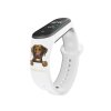 Náhradní náramek Mi band 3/4/5/6/7 Hnědý labrador (Barevná varianta Bílá, Pro Přístroj Xiaomi Mi Band 7)