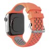 Perforovaný řemínek s dvojitým zapínáním pro Apple Watch 42/44/45/46/49mm (Barevná varianta Oranžovo-černý)