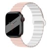 Silikonový magnetický řemínek pro Apple Watch 38/40/41/42(S10)mm (Barva Růžovo-Bílá)