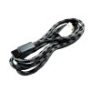 Pletený kabel USB na USB-C 1m (Barva Šedo-černý)