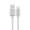 Pletený kabel 1m USB na USB-C (Barva červený)