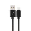 Pletený kabel 1m USB na USB-C (Barva červený)