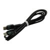 Pletený kabel 1m USB-C na USB-C (Barva modrý)