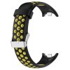 Dvojbarevný silikonový náramek s přezkou Mi band 8/9/10 (Barevná varianta Modro-Žlutá)