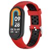 Dvojbarevný silikonový náramek s přezkou Mi band 8/9/10 (Barevná varianta Modro-Žlutá)