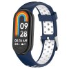 Dvojbarevný silikonový náramek s přezkou Mi band 8/9/10 (Barevná varianta Modro-Žlutá)
