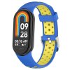 Dvojbarevný silikonový náramek s přezkou Mi band 8/9/10 (Barevná varianta Modro-Žlutá)