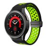 Perforovaný magnetický řemínek pro Samsung Watch 4/5/6 (Barva Černo-bílý s černou přezkou)