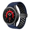 Perforovaný magnetický řemínek pro Samsung Watch 4/5/6 (Barva Černo-bílý s černou přezkou)