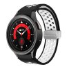 Perforovaný magnetický řemínek pro Samsung Watch 4/5/6 (Barva Černo-bílý s černou přezkou)