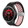 Perforovaný magnetický řemínek pro Samsung Watch 4/5/6 (Barva Černo-bílý s černou přezkou)