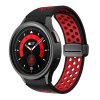 Perforovaný magnetický řemínek pro Samsung Watch 4/5/6 (Barva Černo-bílý s černou přezkou)