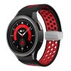 Perforovaný magnetický řemínek pro Samsung Watch 4/5/6 (Barva Černo-bílý s černou přezkou)