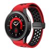 Perforovaný magnetický řemínek pro Samsung Watch 4/5/6 (Barva Černo-bílý s černou přezkou)