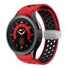 Perforovaný magnetický řemínek pro Samsung Watch 4/5/6 (Barva Černo-bílý s černou přezkou)