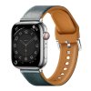 Řemínek z umělé kůže pro Apple Watch 42/44/45/46/49mm (Barva Tmavě šedá)