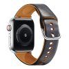 Řemínek z umělé kůže pro Apple Watch 42/44/45/46/49mm (Barva Tmavě šedá)
