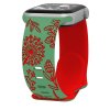Řemínek gravírované pampelišky pro Apple Watch 42/44/45/46/49mm (Barva Zeleno-Bílá)