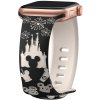 Řemínek gravírovaný myšák pro Apple Watch 42/44/45/46/49mm (Barva Bílo-černá)