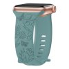 Řemínek gravírované květiny pro Apple Watch 38/40/41/42(S10)mm (Barva Slunečnice - vínová)