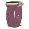 Řemínek gravírované květiny pro Apple Watch 38/40/41/42(S10)mm (Barva Slunečnice - vínová)