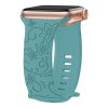 Řemínek gravírované květiny pro Apple Watch 38/40/41/42(S10)mm (Barva Slunečnice - vínová)