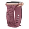 Řemínek gravírované květiny pro Apple Watch 38/40/41/42(S10)mm (Barva Slunečnice - vínová)