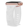 Řemínek gravírované květiny pro Apple Watch 38/40/41/42(S10)mm (Barva Slunečnice - vínová)