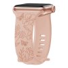 Řemínek gravírované květiny pro Apple Watch 42/44/45/46/49mm (Barva Slunečnice - vínová)
