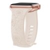 Řemínek gravírované květiny pro Apple Watch 42/44/45/46/49mm (Barva Slunečnice - vínová)