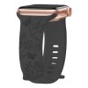 Řemínek gravírované květiny pro Apple Watch 42/44/45/46/49mm (Barva Slunečnice - vínová)