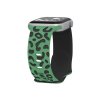 Gravírované zvířecí vzory řemínek pro Apple Watch 42/44/45/46/49mm (Barva Zeleno-černá)