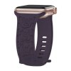 Řemínek gravírované růže pro Apple Watch 42/44/45/46/49mm (Barva Fialová)