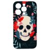 60630 kryt lebka s kvety pro iphone 15 pro