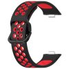 Dvojbarevný perforovaný řemínek pro Huawei Fit 3 (Barevná varianta Šedo-Bílá)