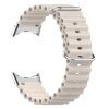 Vroubkovaný řemínek s přezkou pro Google Pixel Watch (Barva náramku Bílá)
